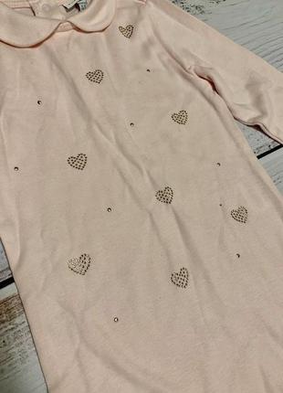 Фирменный бодик боди блуза блузка ovs итальялия персиковый розовый для девочки3 фото