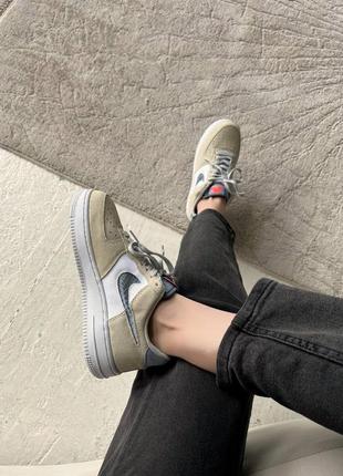 Nike air force 1 sage suede trainers clearance