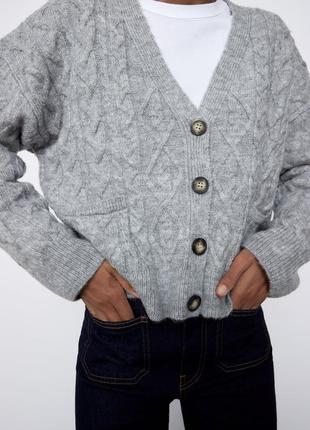 Zara стильный базовый кардиган