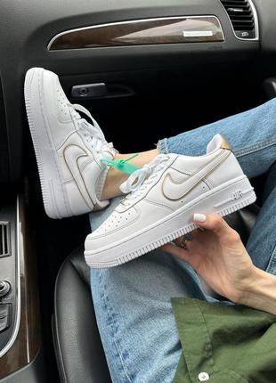 Кроссовки nike air force 1 07 essential white gold