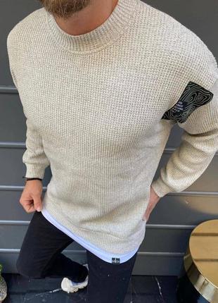 Стильный мужской оверсайз свитер качественный премиум однотонный