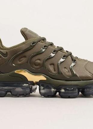Кроссовки мужские nike air vapormax plus tn, зеленые, хаки, найк аир вапормакс плюс тн, кросівки