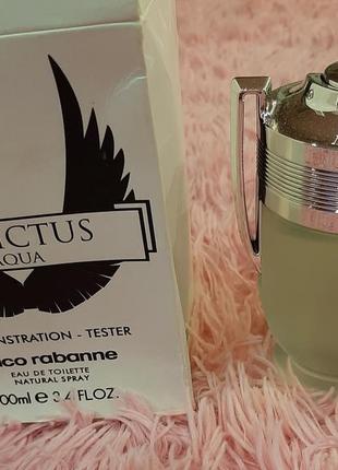 Тестер! новогодние скидочки!!!! фужерный парфюм paco rabanne invictus aqua 100ml новый