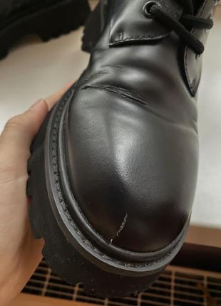 Черные кожаные ботинки берцы preppy 409 фото