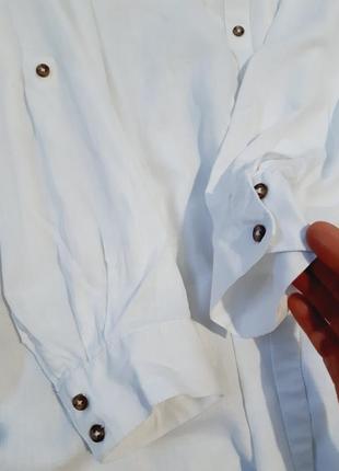 Базовая белая льняная рубашка свободного кроя, c&amp;a, p. 42-488 фото