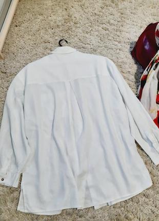 Базовая белая льняная рубашка свободного кроя, c&amp;a, p. 42-486 фото