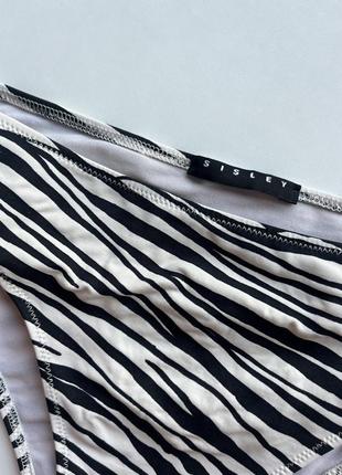 Плавки низ от купальника животный принт зебра черно белый2 фото