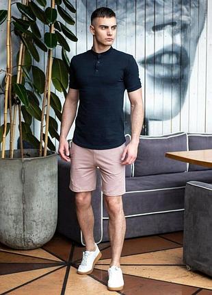 Мужская футболка поло тёмно-синяя pobedov moment