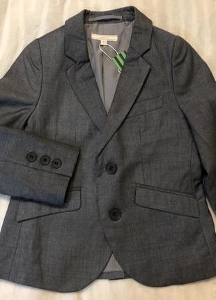 Серый пиджак 98-104 см.1 фото