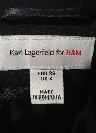 Karl lagerfeld for h&m чёрный пиджак из шерсти3 фото