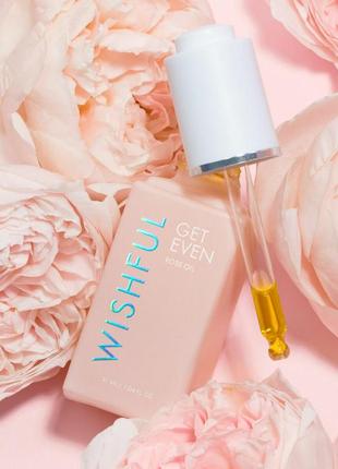 Увлажняющее масло с розой huda beauty wishful get even rose oil, 10 мл