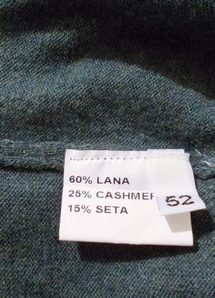 Пуловер лазурний кашемір шовк'maglie di perugia' італія 54р6 фото