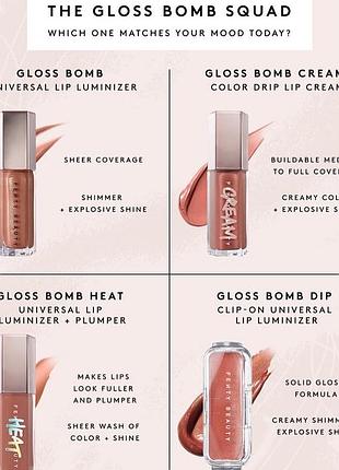 Кремовий блиск для губ fenty beauty by rihanna gloss bomb cream color drip lip cream fenty glow8 фото