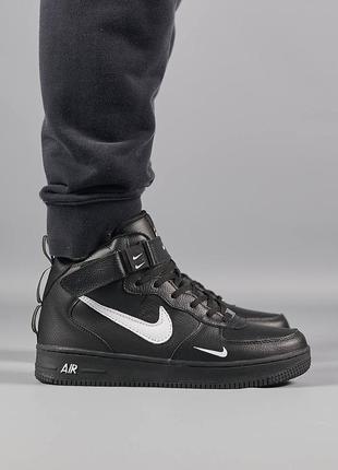 Шикарные зимние кроссовки  "nike air  force 1 utility high fur winter"