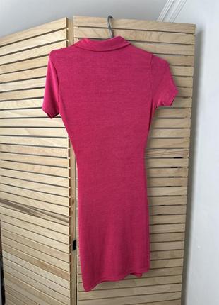 Платье розовое женское короткое в утяжеление4 фото