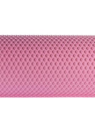 Масажний ролик пінний для спини та тіла mfr roll 60х15 см рожевий1 фото