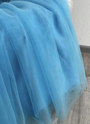 Голубое платье с пайетками9 фото