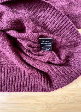 Бордовий шерстяний светр7 фото