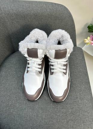 Спортивные ботинки замшевые кожаные, демисезонные, зимние с опушкой кроли или норки3 фото