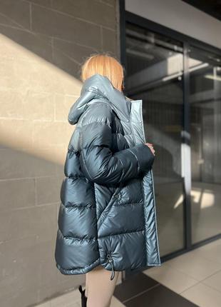 Жіноча смарагдова куртка2 фото