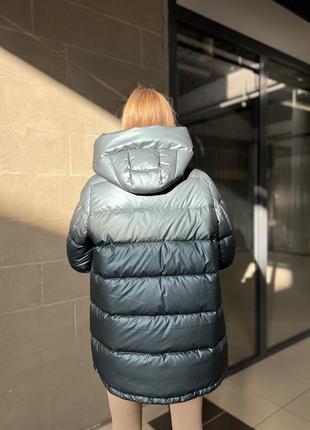 Жіноча смарагдова куртка3 фото