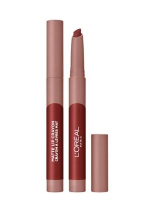 Помада-олівець l'oreal paris matte lip crayon1 фото