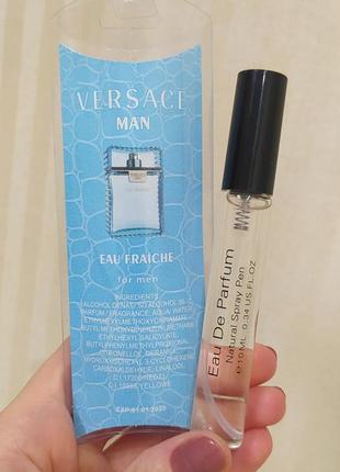 Мини парфюм мужской "versace man eau fraiche", духи, ручка - спрей 10 мл3 фото