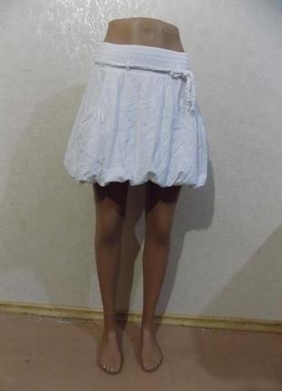 Юбка коттоновая белая с карманами фирменная sutherland размер 42-442 фото