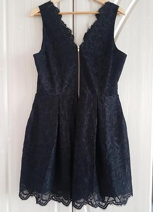Вечернее кружевное платье мини h&amp;m.