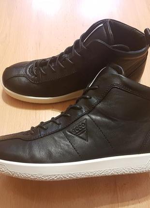 Шкіряні черевики ecco soft 1 black1 фото