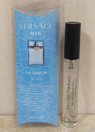 Мини парфюм мужской "versace man eau fraiche", духи, ручка - спрей 10 мл