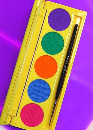 Палетка suva . аквалайнери від suva beauty hydra fx palette uv brights . кольорова підводка