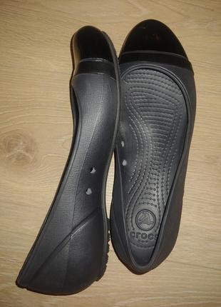 Балетки crocs cap toe flat 12300 black6 фото