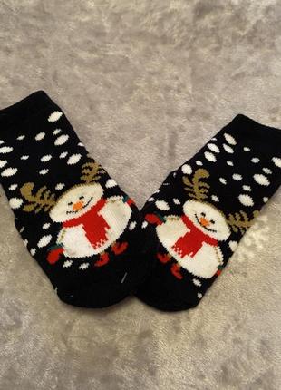 Милые новогодние носки носки со снеговиками merry christmas1 фото