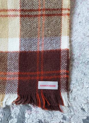 Шотланский шарф в коричневых тонах *клетка*bannockbane(28 см на 134 см)8 фото