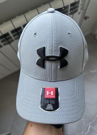 Кепка under armour men's heathered blitzing 3.0 gray