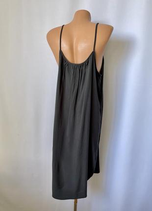 H&m черный сарафан платье вискоза свободный крой5 фото
