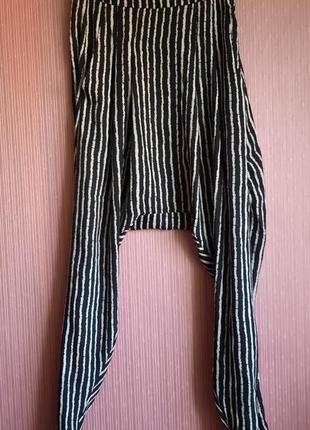 Дизайнерские брюки с матней заниженным шаговым швом слонкой в стиле rundhol gortz от sweewe paris4 фото