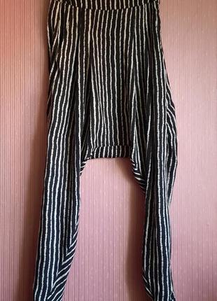 Дизайнерские брюки с матней заниженным шаговым швом слонкой в стиле rundhol gortz от sweewe paris