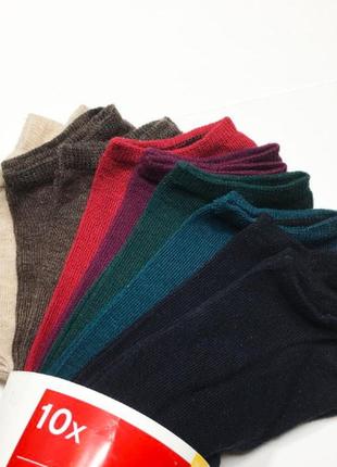 Набір 10 пар шкарпетки бавовняні короткі комплект шкарпеток р.35-42 німеччина2 фото