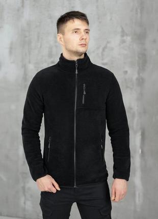 Толстовка чоловіча на блискавці чорна тактична vira v2