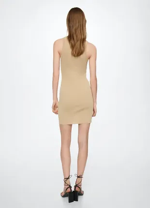 Трикотажна міні-сукня в рубчик mango 370504503 фото