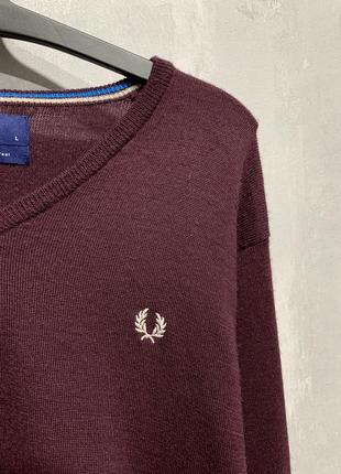 Свитер шерстяной кофта лонгслив мужской fred perry2 фото