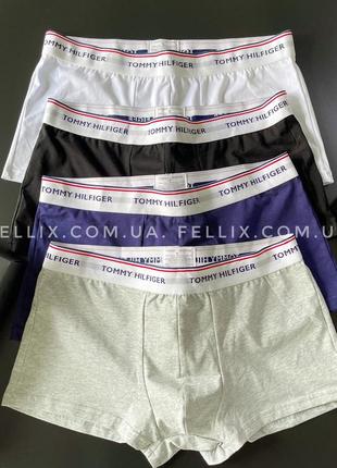 Боксерки мужские tommy hilfiger2 мужские трусы набор томи хилвигер 4шт в коробке. fellix боксерки