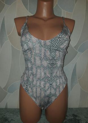 Боди змеиный принт р xs s