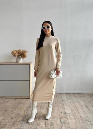 Oversize махие платье из рибаны на флисе