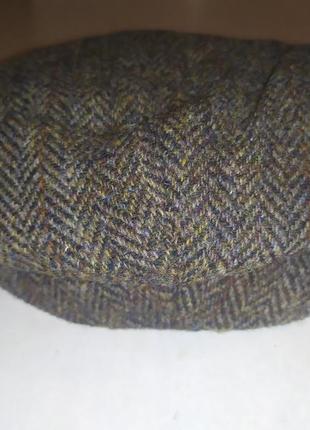 Кепка плоская failsworth  harris tweed, шерсть, жиганка, р. 59.4 фото