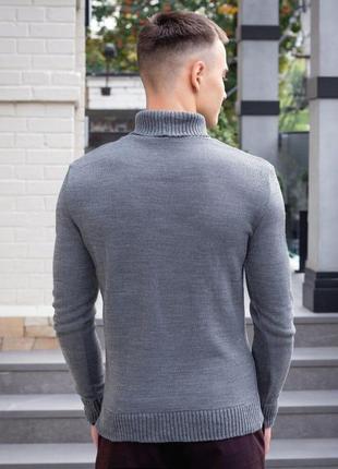 Мужской свитер серый pobedov axelrod6 фото