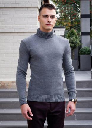 Мужской свитер серый pobedov axelrod4 фото