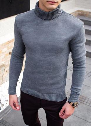 Мужской свитер серый pobedov axelrod2 фото